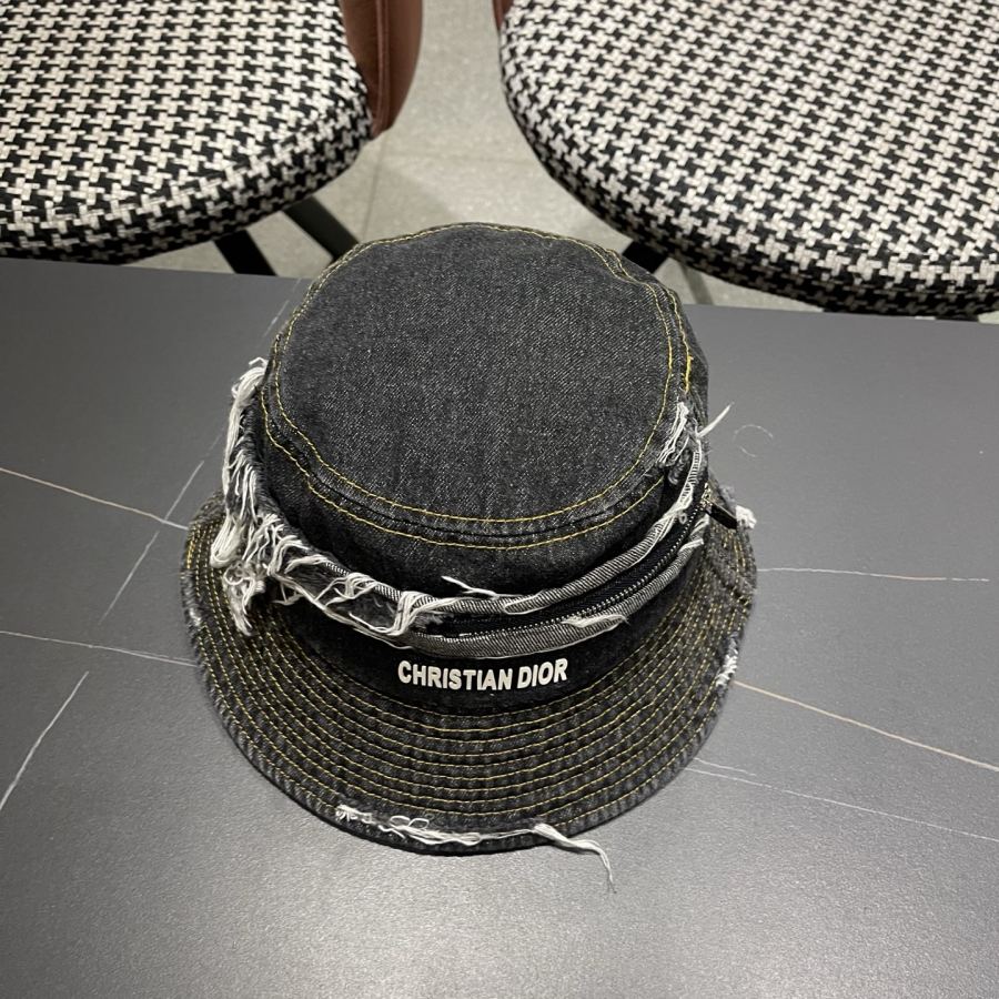dior hat Dior washed distressed denim fisherman hat women's spring and summer Japanese style — AAA Quality Replica — photo 5