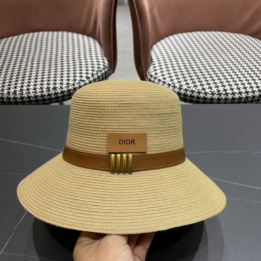dior hat Dior Elegant Straw Visor Fisherman Hat Women's Summer Travel Fashion — 1:1 Replica — photo 6