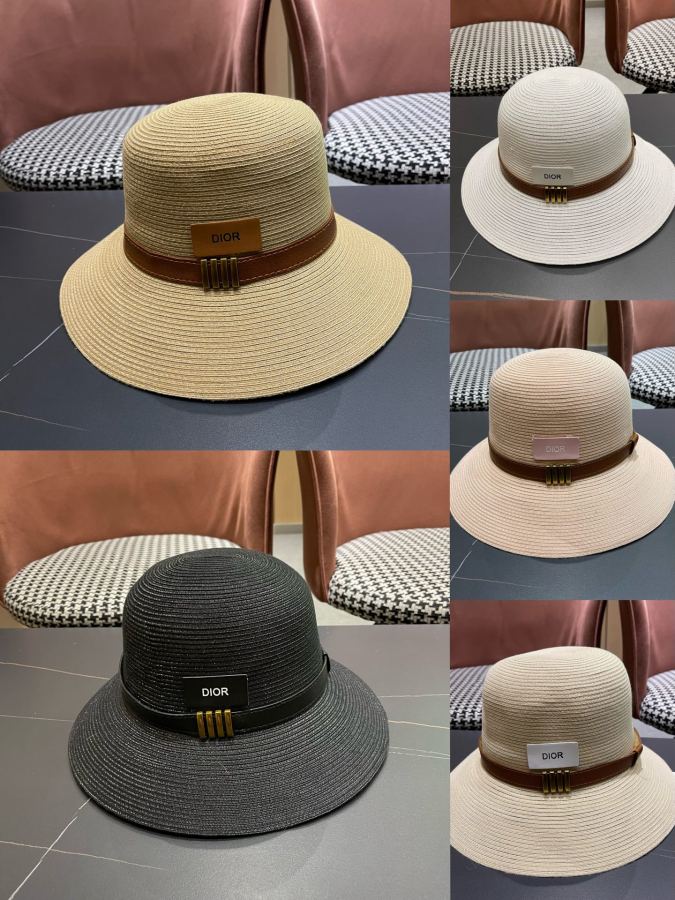 dior hat Dior Elegant Straw Visor Fisherman Hat Women's Summer Travel Fashion — Premium Replica — photo 10