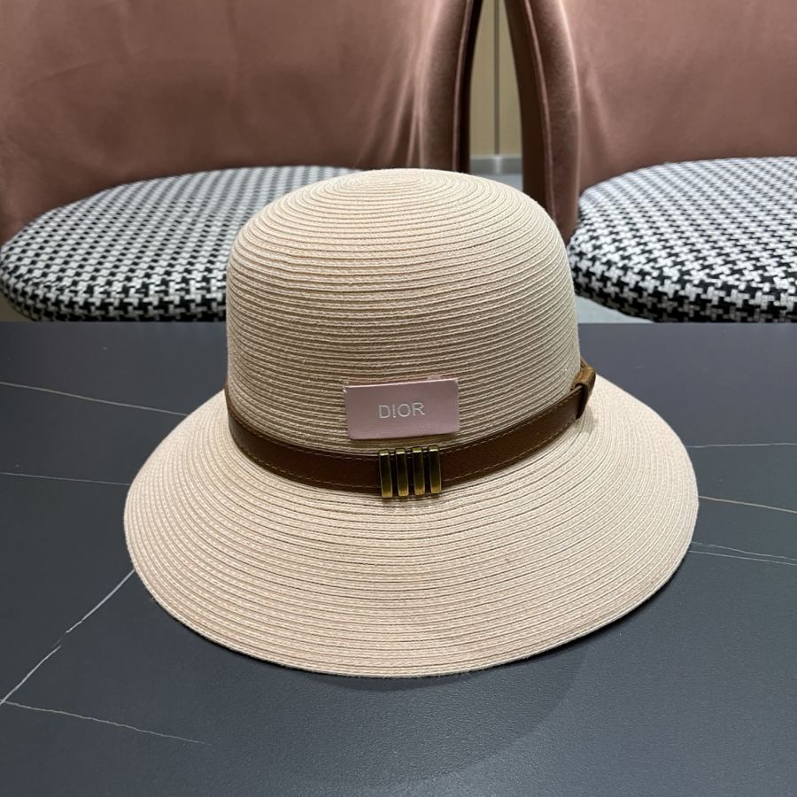 dior hat Dior Elegant Straw Visor Fisherman Hat Women's Summer Travel Fashion — 1:1 Replica — photo 5