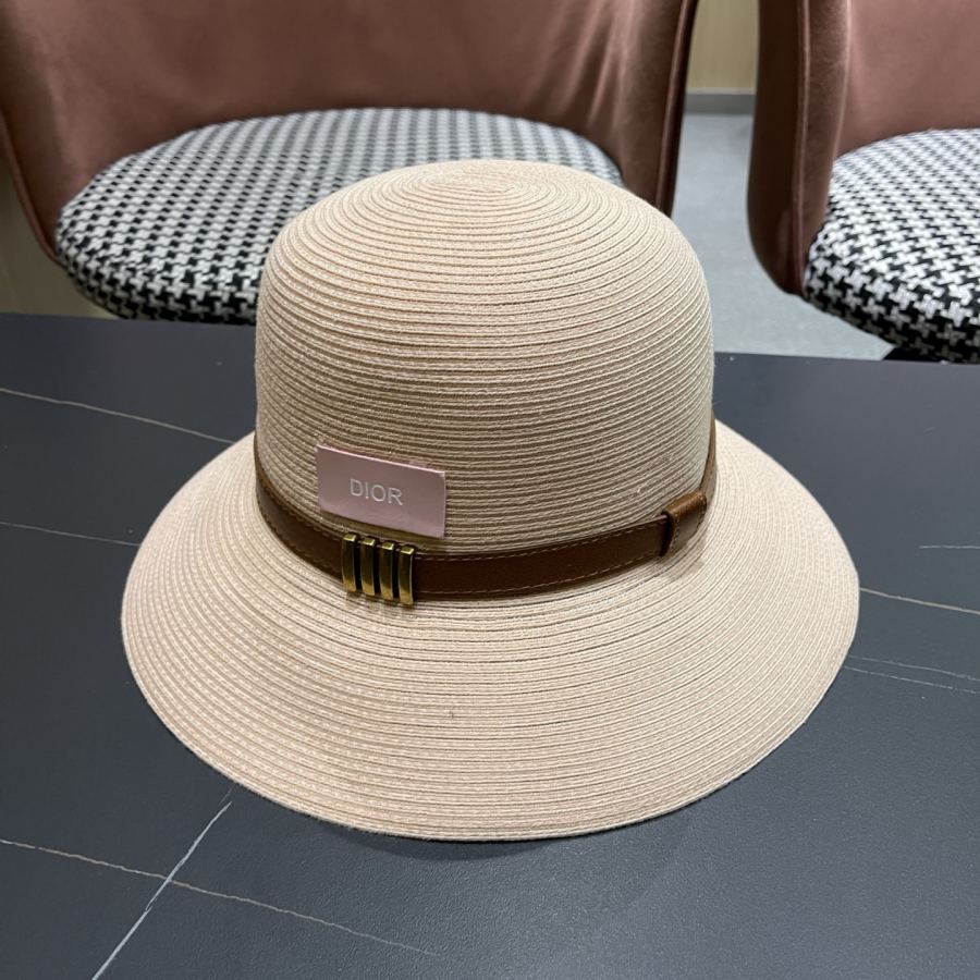dior hat Dior Elegant Straw Visor Fisherman Hat Women's Summer Travel Fashion — 1:1 Replica — photo 2