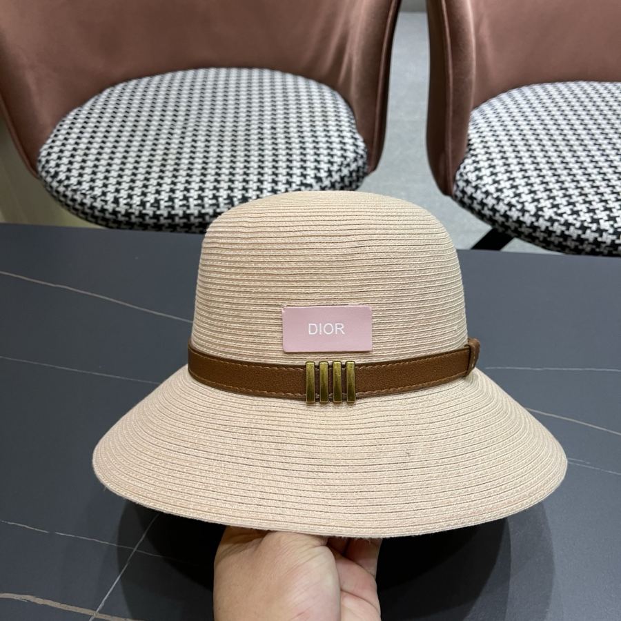 dior hat Dior Elegant Straw Visor Fisherman Hat Women's Summer Travel Fashion — 1:1 Replica — photo 7