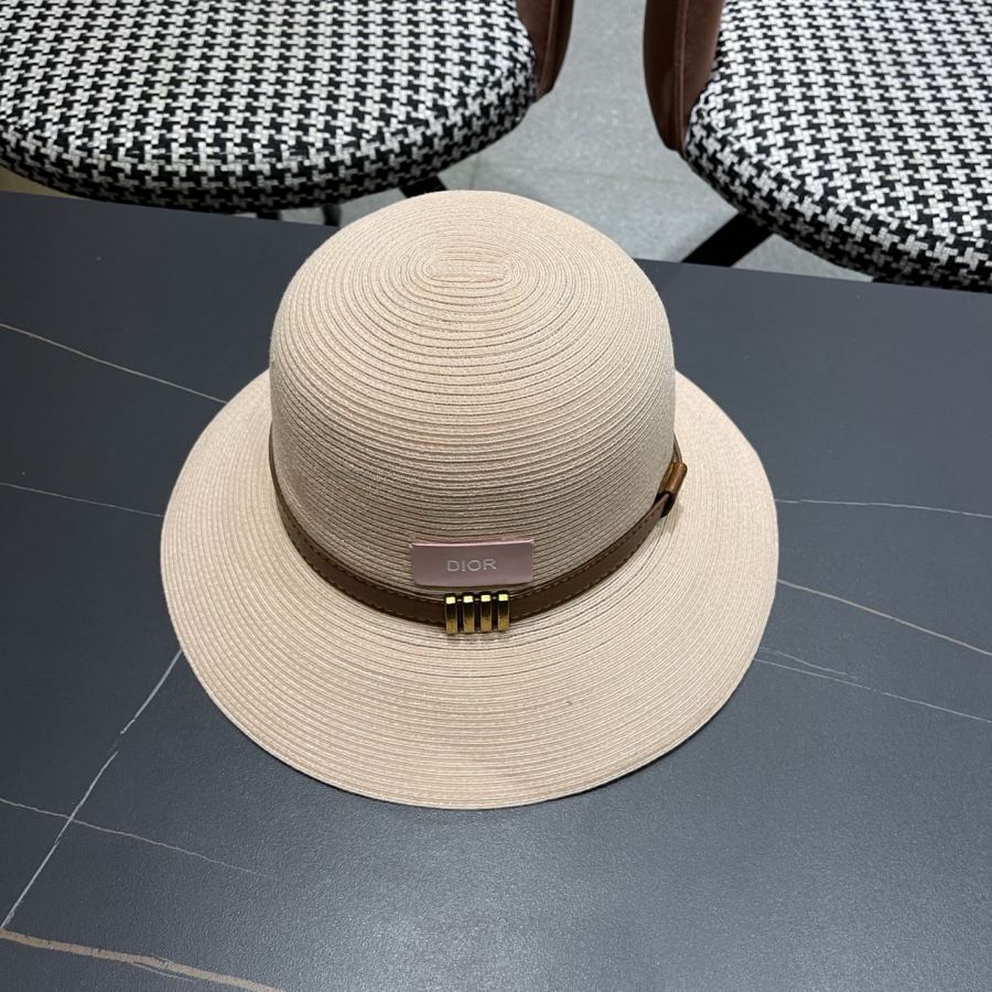 dior hat Dior Elegant Straw Visor Fisherman Hat Women's Summer Travel Fashion — 1:1 Replica — photo 4