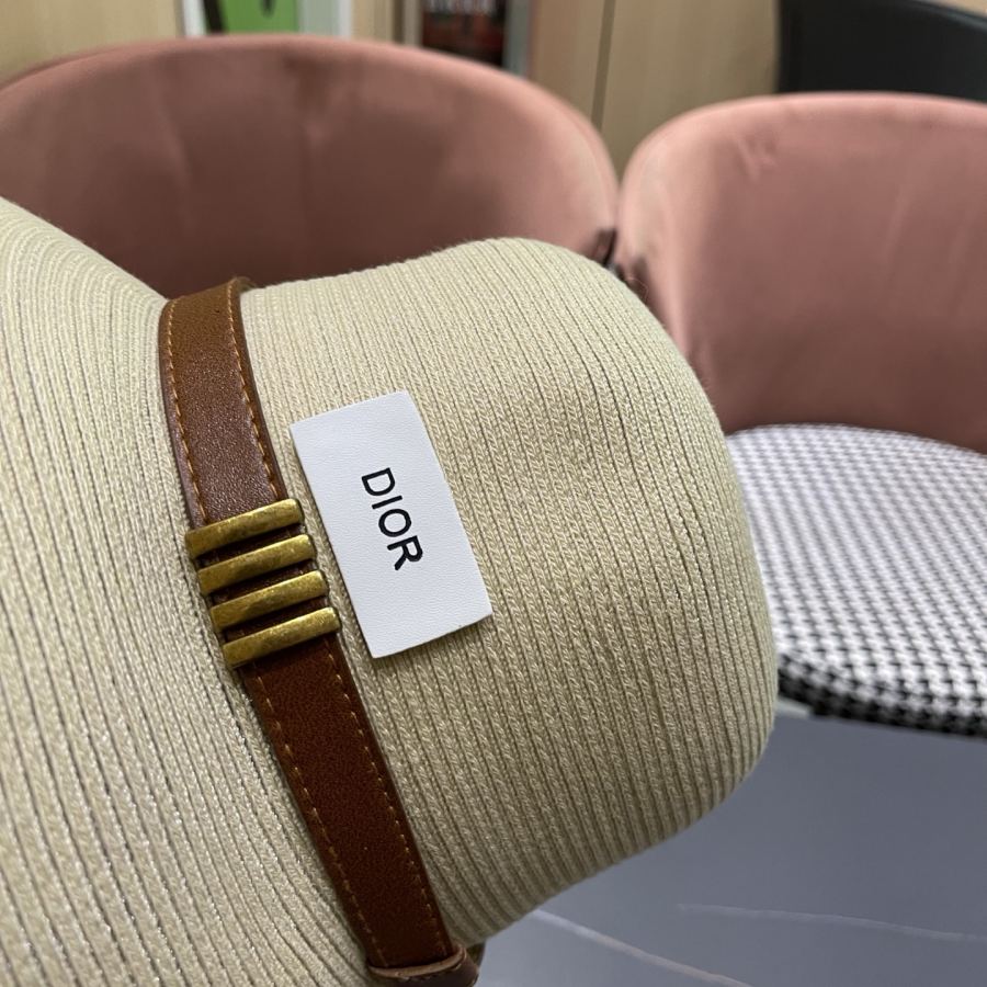 dior hat Dior Elegant Straw Visor Fisherman Hat Women's Summer Travel Fashion — Premium Replica — photo 8