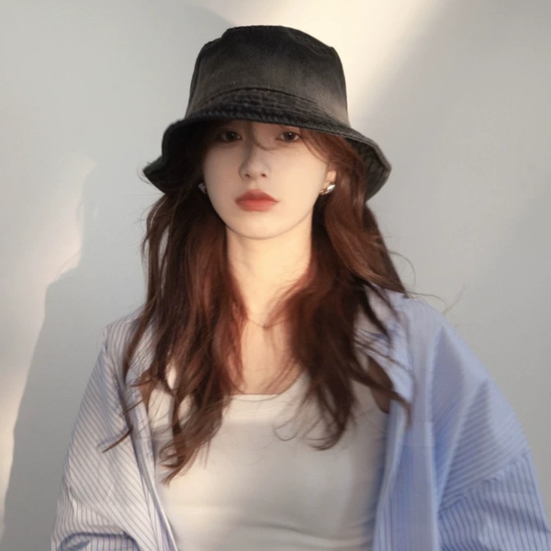 Celine hat Korean style gradient denim fisherman hat for women spring autumn fashion personality — 1:1 Replica For Sale