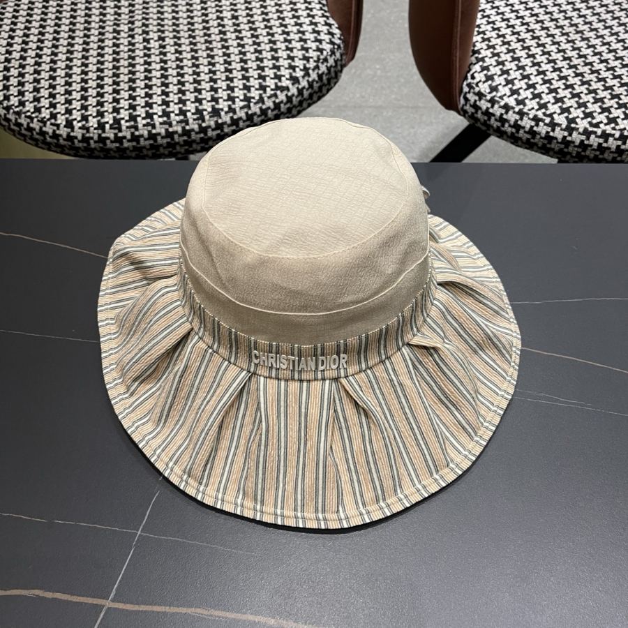 dior hat Dior fisherman hat women's high-end cross-tie bow hat women's Korean summer anti-UV large-brimmed — 1:1 Replica For Sale — photo 5