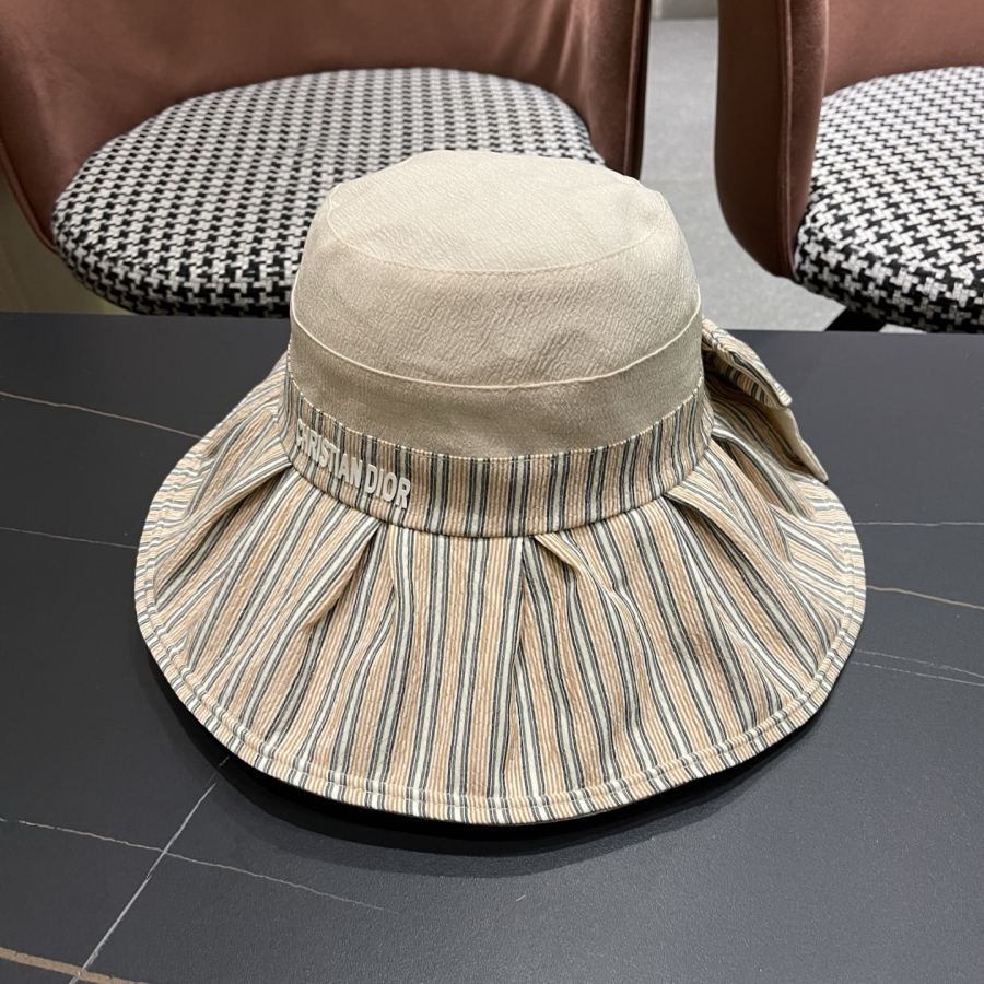 dior hat Dior fisherman hat women's high-end cross-tie bow hat women's Korean summer anti-UV large-brimmed — 1:1 Replica For Sale — photo 2