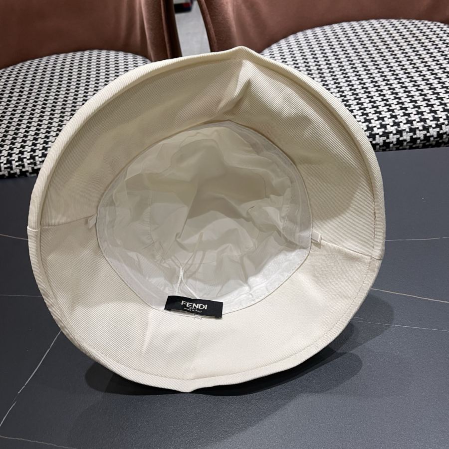 Fendi hat FENDI Beach Sun Hat Face Revealing Small Basin Hat Large Head Circumference Foldable Sun — AAA Quality Replica — photo 11