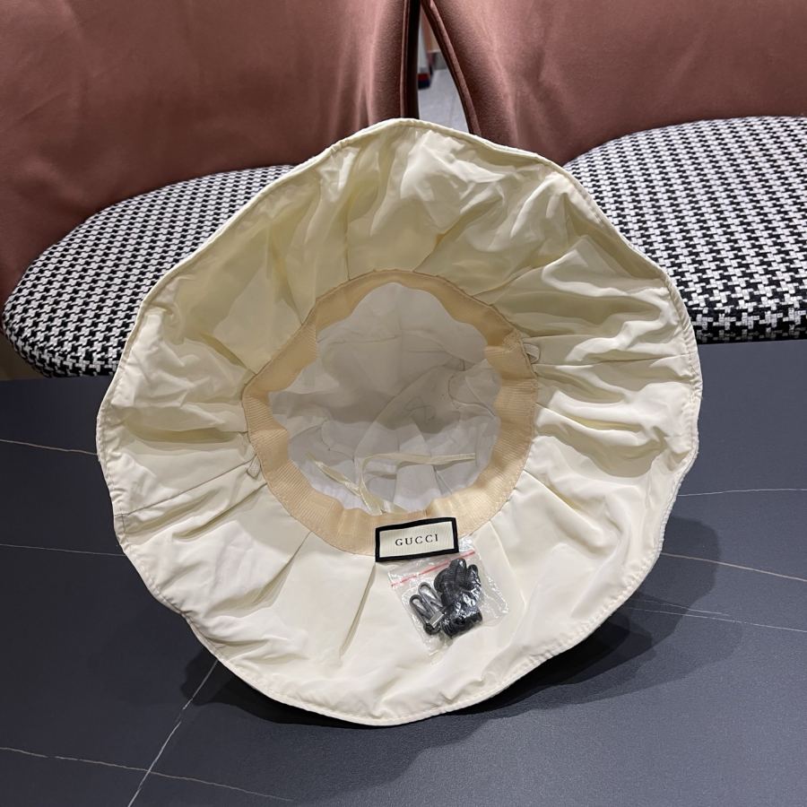gucci hat Gucci British designer big brim fisherman hat women's solid color fashion sun protection — 1:1 Replica — photo 12