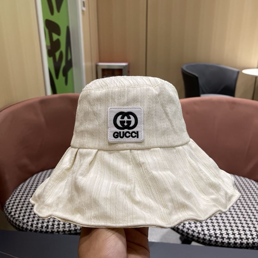 gucci hat Gucci British designer big brim fisherman hat women's solid color fashion sun protection — 1:1 Replica — photo 9