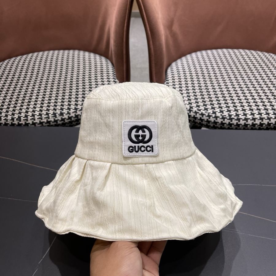 gucci hat Gucci British designer big brim fisherman hat women's solid color fashion sun protection — 1:1 Replica — photo 8