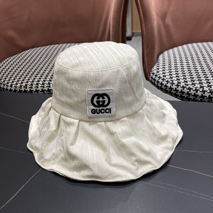 gucci hat Gucci British designer big brim fisherman hat women's solid color fashion sun protection — 1:1 Replica — photo 4