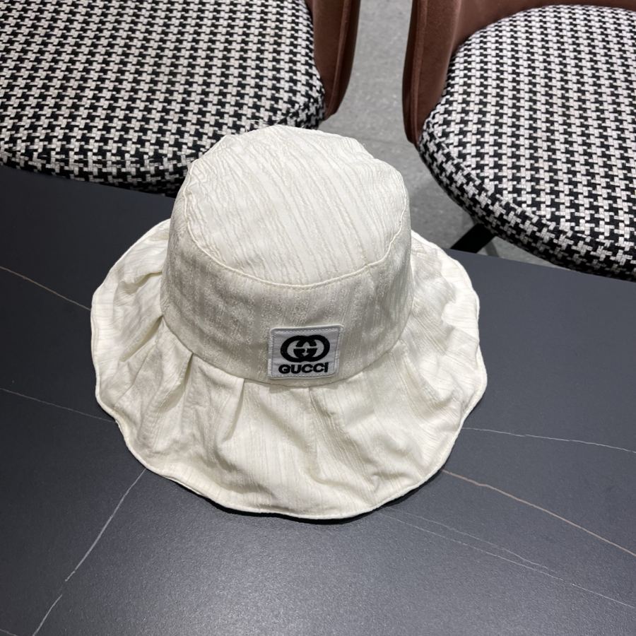 gucci hat Gucci British designer big brim fisherman hat women's solid color fashion sun protection — 1:1 Replica — photo 5