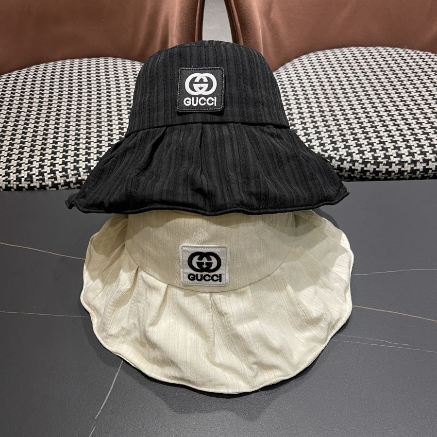 gucci hat Gucci British designer big brim fisherman hat women's solid color fashion sun protection — 1:1 Replica — photo 6