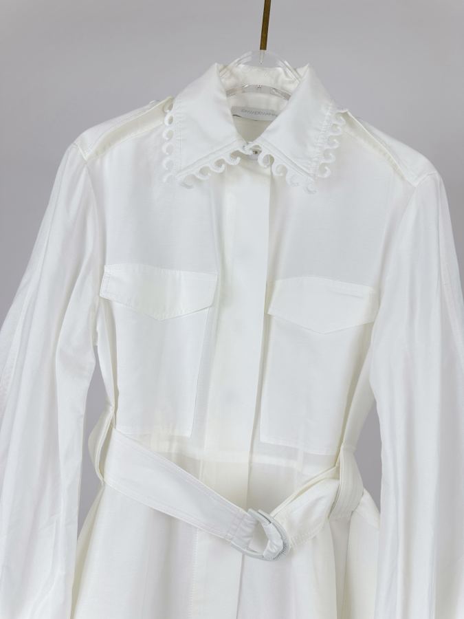 self-portrait Women The Illuminate Utility Midi Dress in Ivory, Spring 2025 Collection, Illumination — AAA Quality Replica