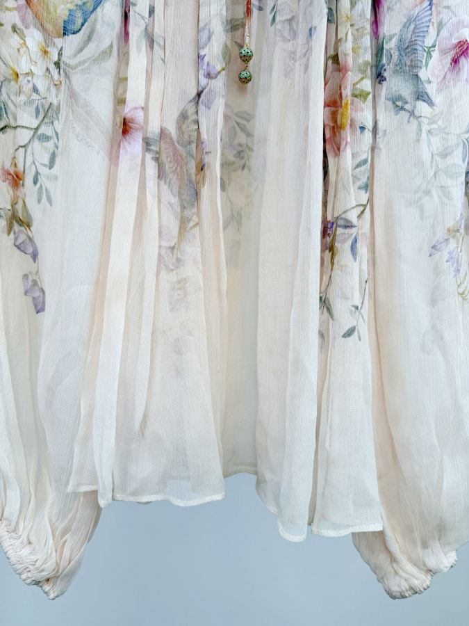 self-portrait Women The Rebellion Billow Blouse in Cream Aviary from Cruise 2026 Collection, Twisted — Premium Replica — photo 9