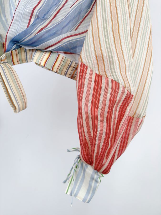 self-portrait Women The Rebellion Striped Blouse in Spliced Stripes from Cruise 2026 Collection, — 1:1 Replica For Sale — photo 5