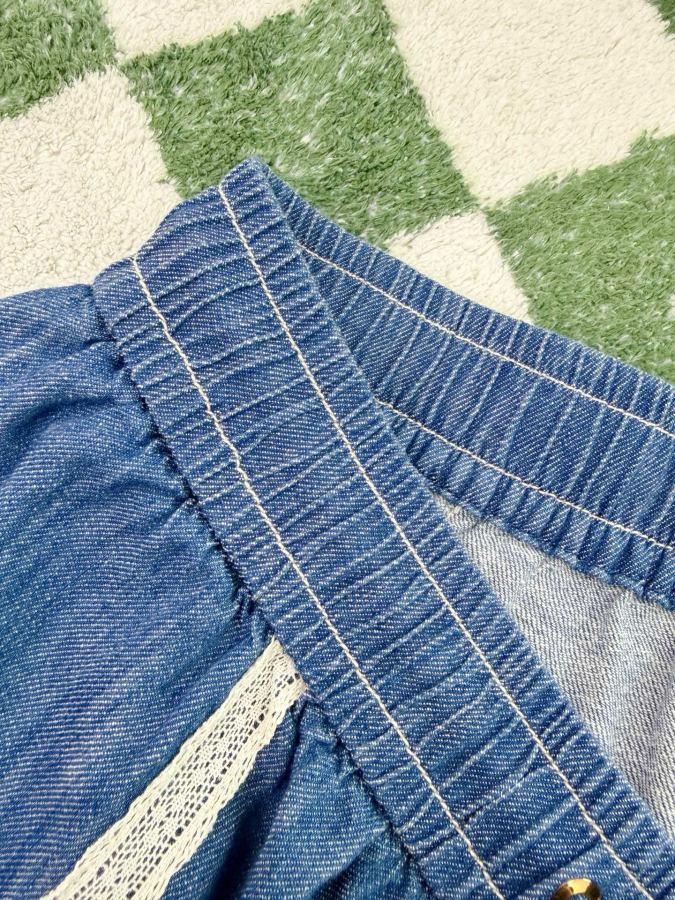 self-portrait Women The Awaken Denim Short in Railway Blue from Resort Swim 2026 Collection — 1:1 Replica For Sale — photo 8