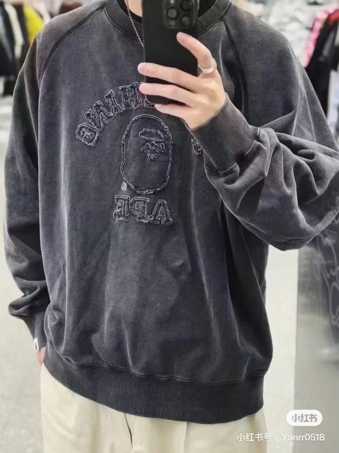 Bape Clothes S-XL OZXSWM113001 N BAPE WASHED EFFECT COLLEGE Bape 400 — Premium Replica — photo 3
