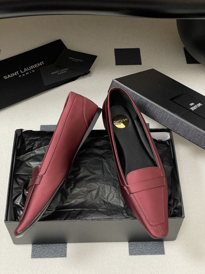 YSL women's shoes Leather - silk satin - top quality — Premium Replica — photo 6