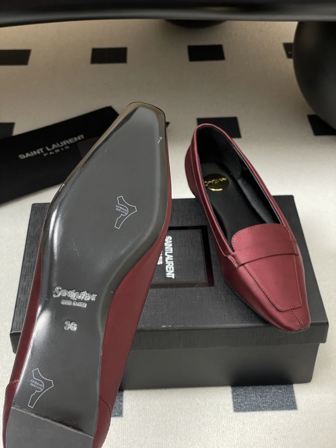 YSL women's shoes Leather - silk satin - top quality — Premium Replica — photo 8