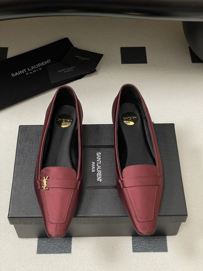 YSL women's shoes Leather - silk satin - top quality — Premium Replica — photo 5