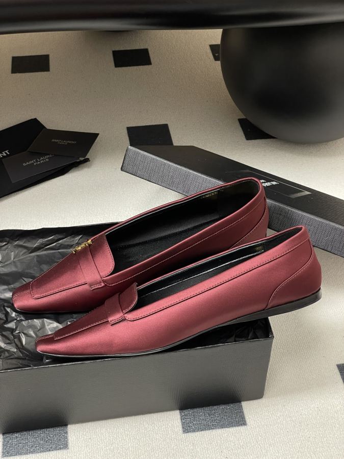 YSL women's shoes Leather - silk satin - top quality — Premium Replica — photo 4
