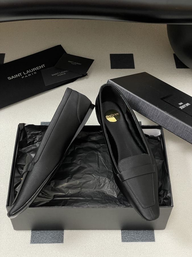 YSL women's shoes Leather - silk satin - top quality — 1:1 Replica For Sale — photo 6