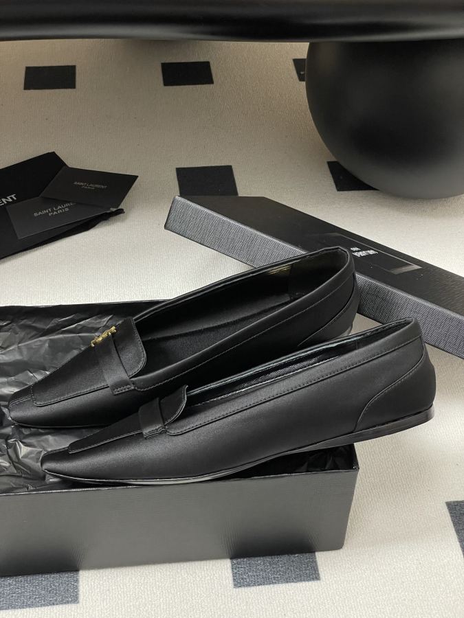 YSL women's shoes Leather - silk satin - top quality — 1:1 Replica For Sale — photo 4