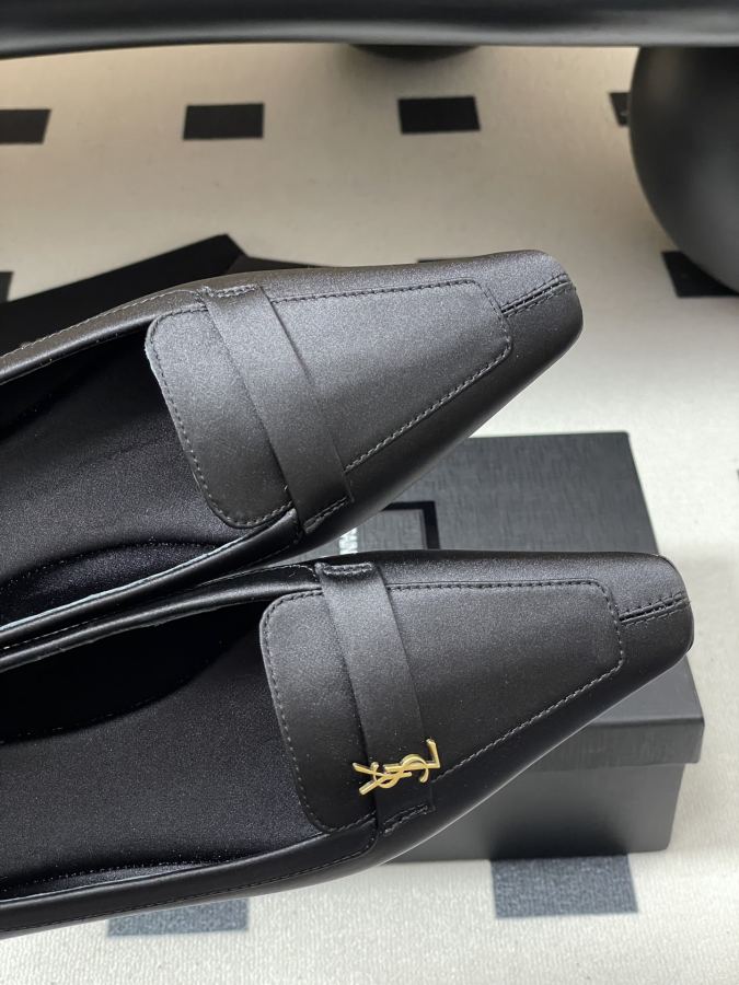 YSL women's shoes Leather - silk satin - top quality — 1:1 Replica For Sale — photo 9