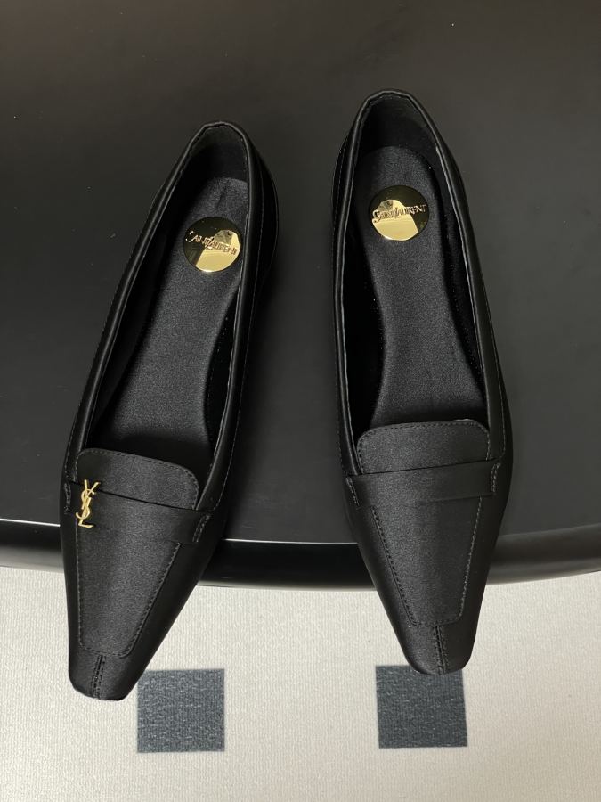 YSL women's shoes Leather - silk satin - top quality — 1:1 Replica For Sale — photo 2