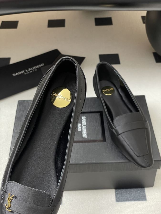 YSL women's shoes Leather - silk satin - top quality — 1:1 Replica For Sale — photo 7