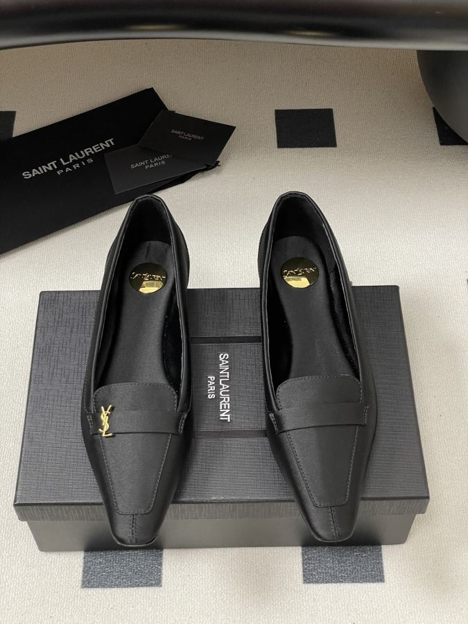 YSL women's shoes Leather - silk satin - top quality — 1:1 Replica For Sale — photo 5