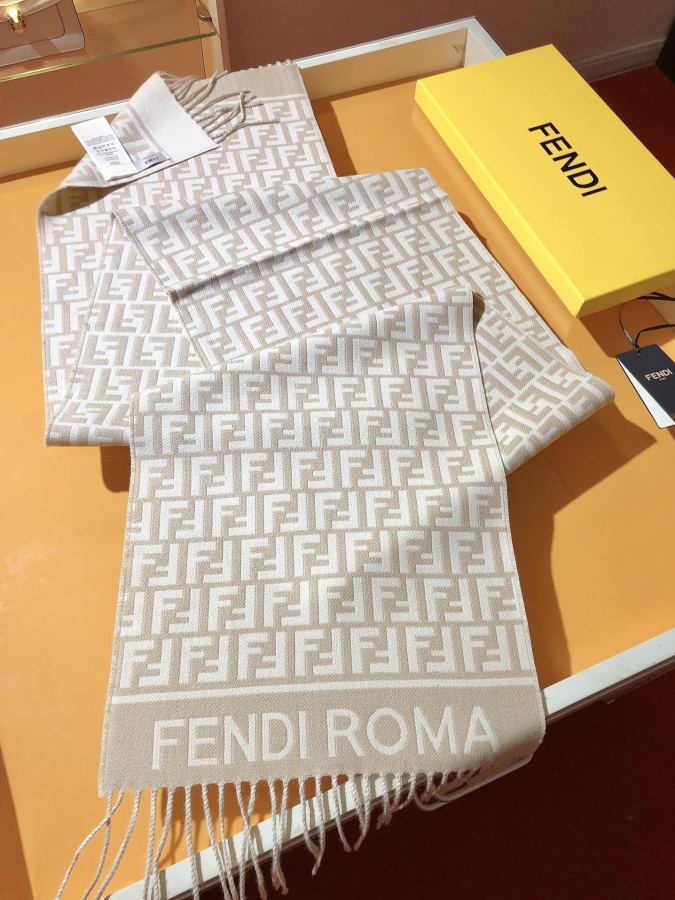 Fendi scarf RFD2409 FENDI FF 32 X200cm 80% 20% — 1:1 Replica — photo 4