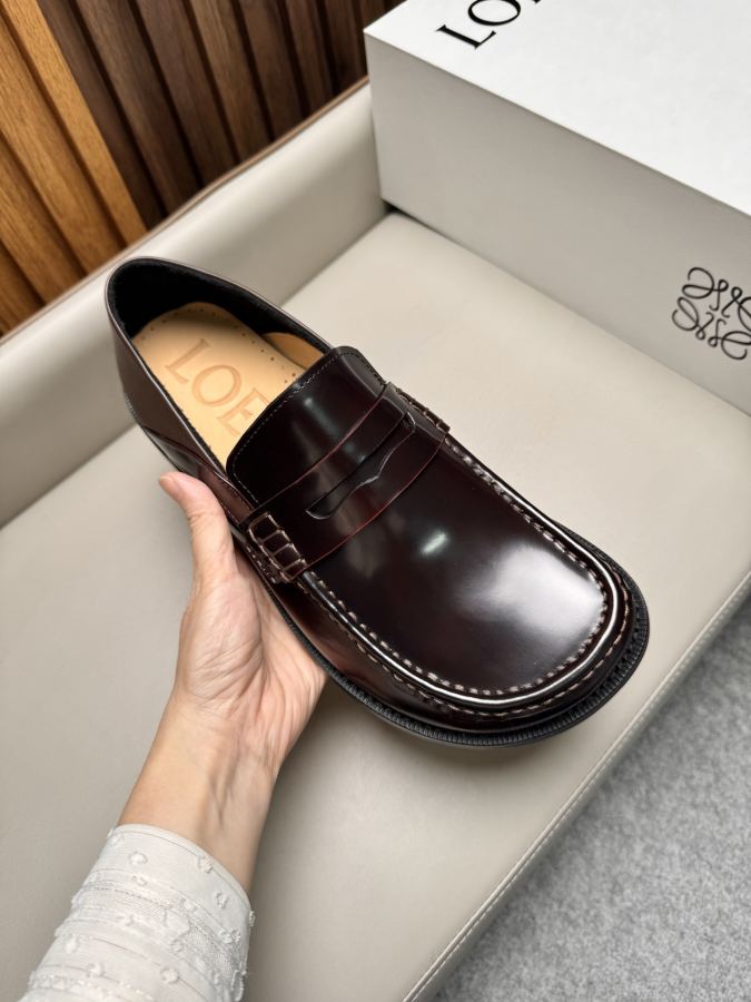LOEWE women's shoes business leather shoes, imported cowhide fabric, water-dyed cowhide lining, — Premium Replica — photo 7