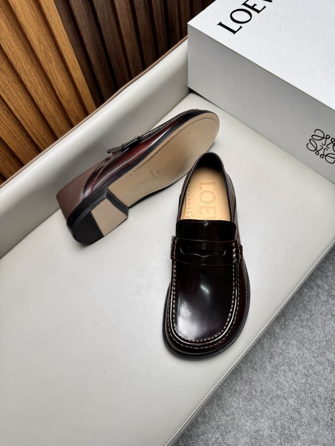 LOEWE women's shoes business leather shoes, imported cowhide fabric, water-dyed cowhide lining, — Premium Replica — photo 3
