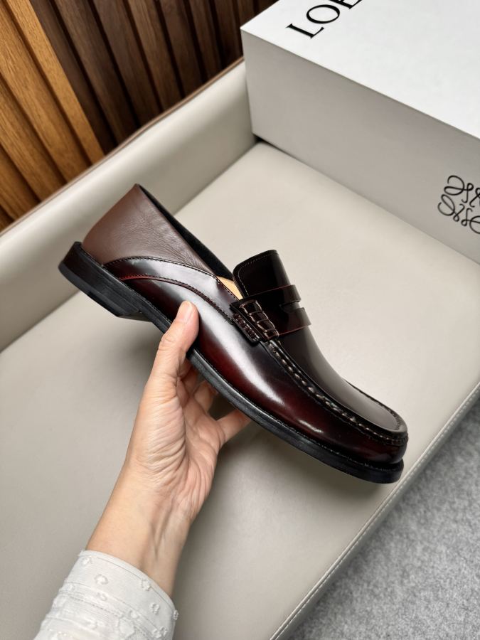 LOEWE women's shoes business leather shoes, imported cowhide fabric, water-dyed cowhide lining, — Premium Replica — photo 6