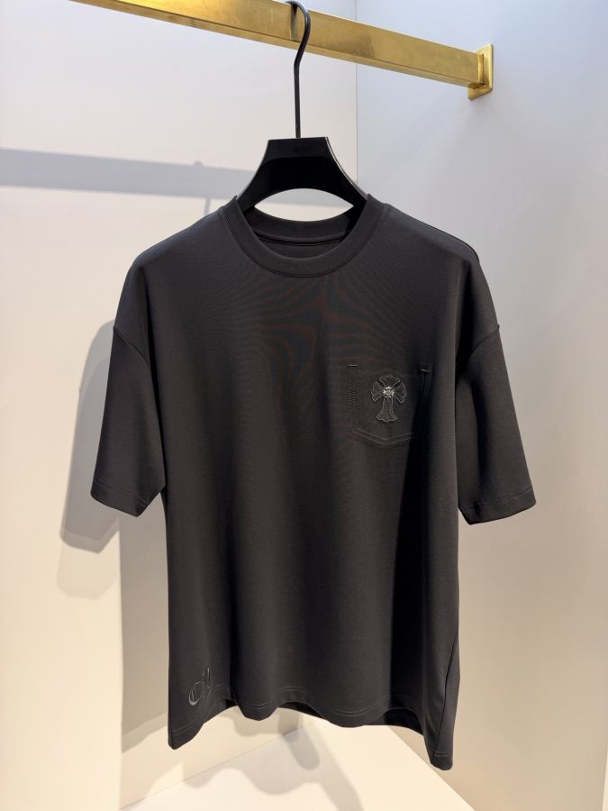Chrome hearts men Crow Heart's 2026 spring/summer cross-patterned leather embroidered round neck — 1:1 Replica — photo 3
