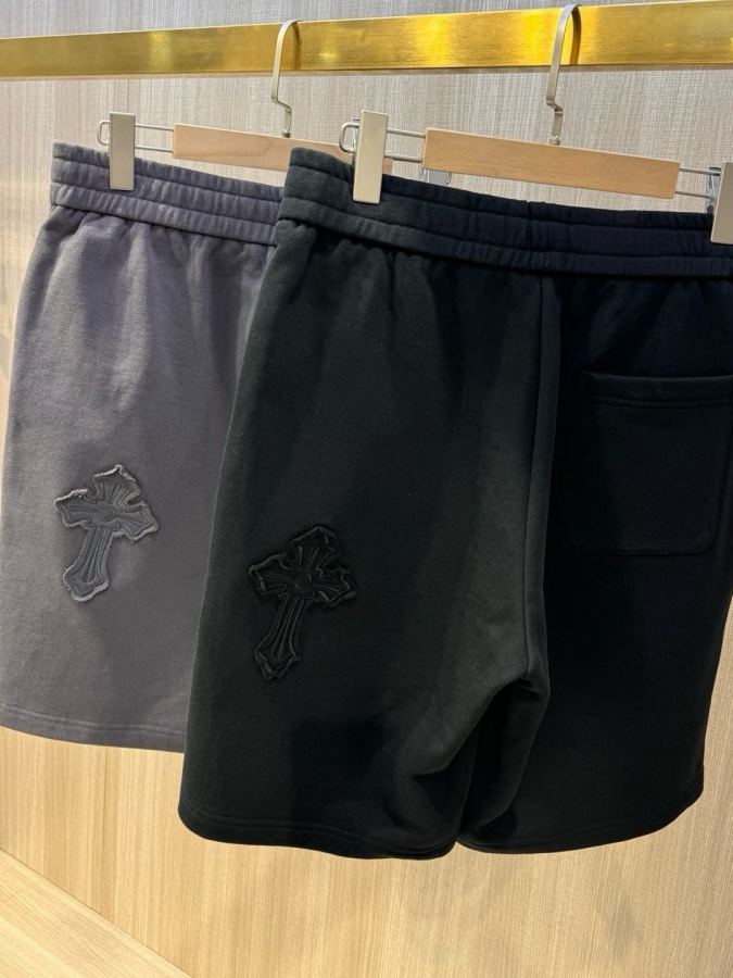 Chrome hearts men Crow heart 2026 spring/summer cross-stitch logo men's cotton casual shorts, drawstring — 1:1 Replica For Sale — photo 3