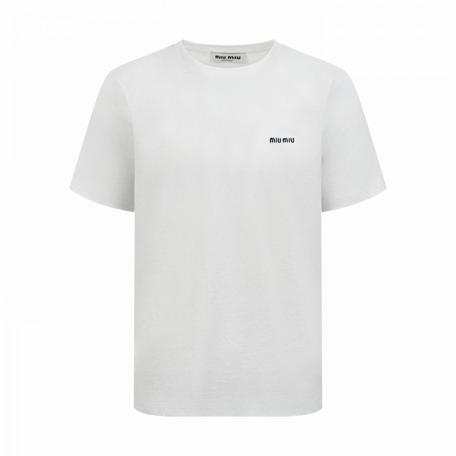 MIUMIU homme Miu logo brodé manches courtes