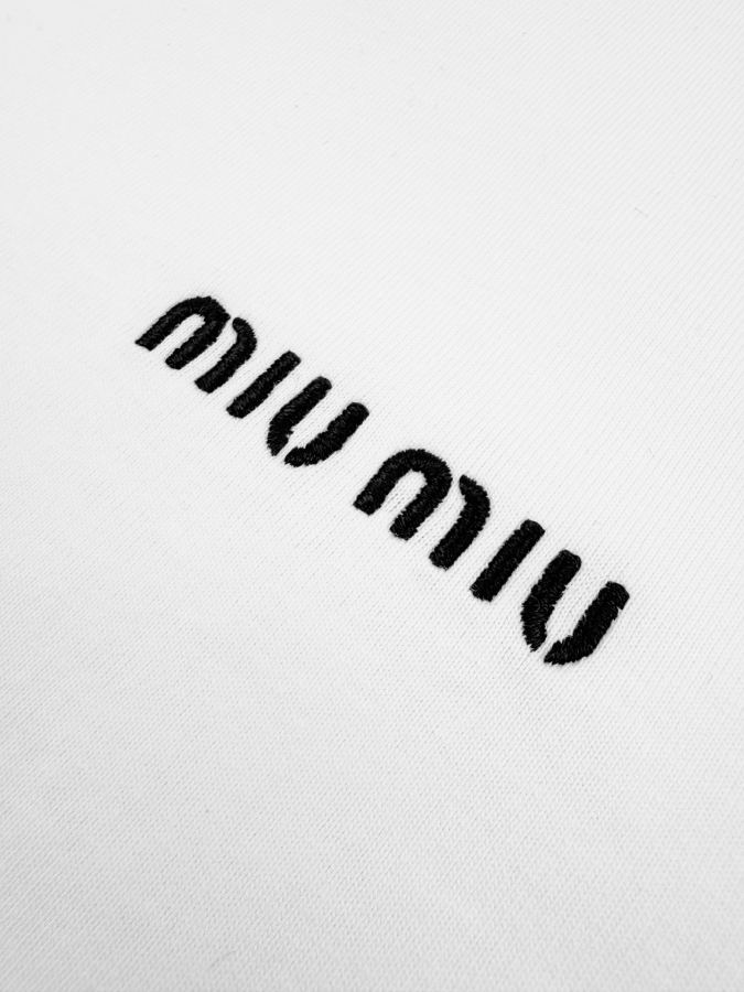 MIUMIU homme Miu logo brodé manches courtes — photo 6