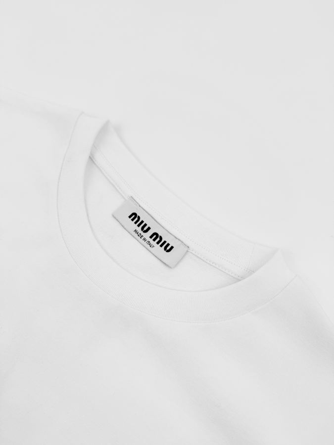 MIUMIU homme Miu logo brodé manches courtes — photo 3