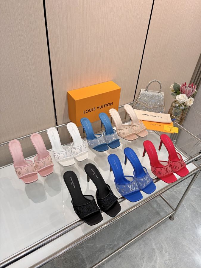LV women's shoes L Family 2026 Spring and Summer New｜Rhinestone high heels and sandals so beautiful — 1:1 Replica — photo 8