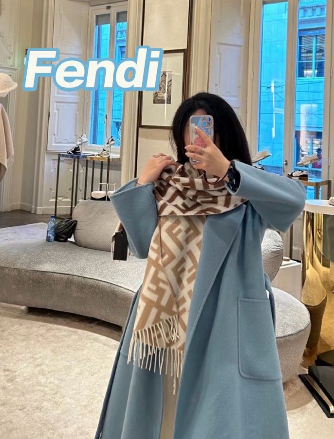 Fendi scarf Fendi FF Stefano Pilati FF 35 x180cm 8cmx2 — 1:1 Replica