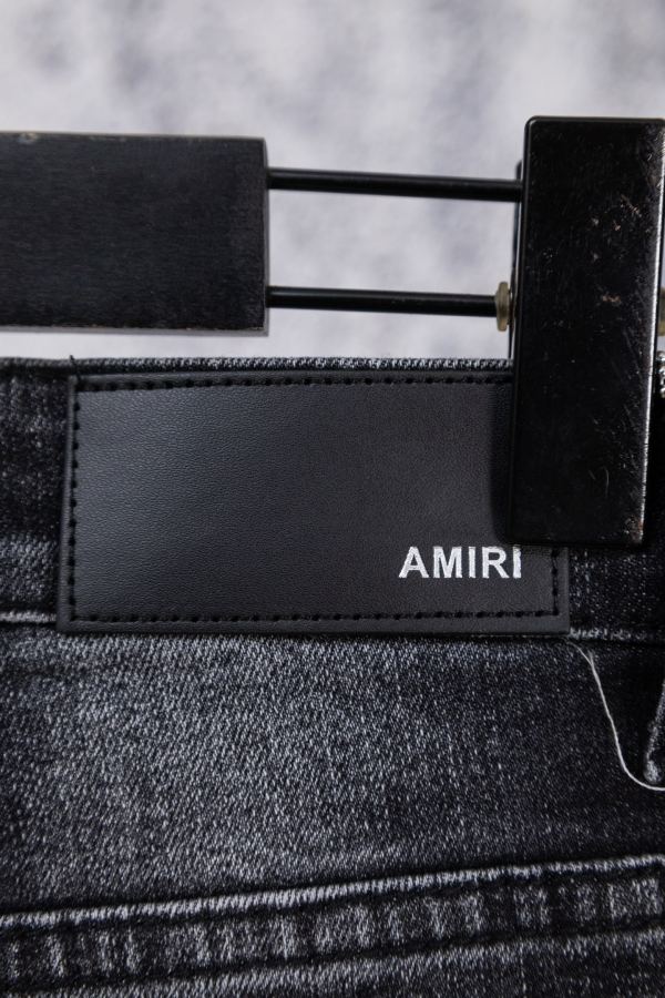 Amiri men AMIRI Black and gray distressed slim-fit jeans trousers — AAA Quality Replica — photo 12