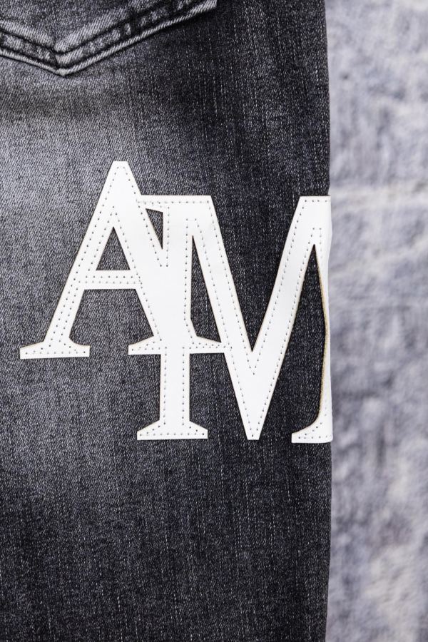 Amiri men AMIRI Black and gray distressed slim-fit jeans trousers — AAA Quality Replica — photo 11