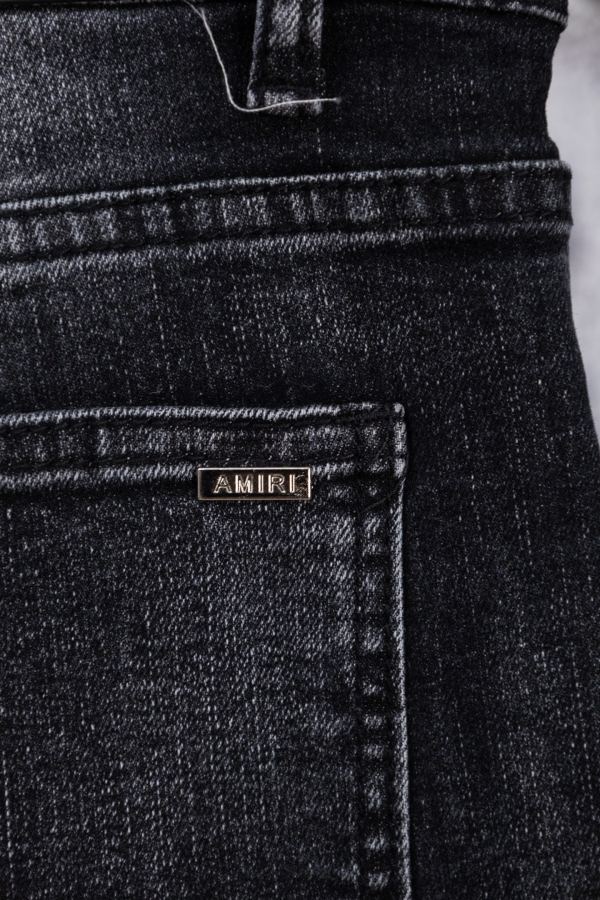 Amiri men AMIRI Black and gray distressed slim-fit jeans trousers — AAA Quality Replica — photo 9