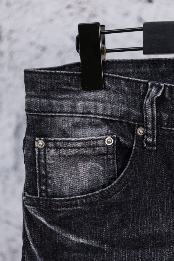 Amiri men AMIRI Black and gray distressed slim-fit jeans trousers — AAA Quality Replica — photo 5