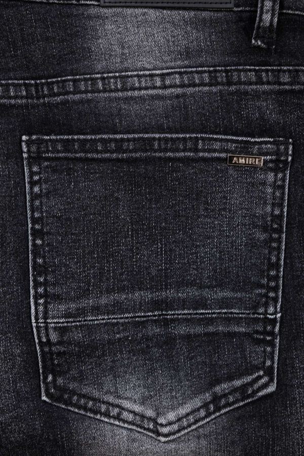 Amiri men AMIRI Black and gray distressed slim-fit jeans trousers — AAA Quality Replica — photo 8