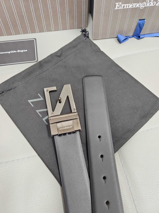 ZEGNA belt Zegna Italy genuine Gancio 3 5cm — Premium Replica — photo 3